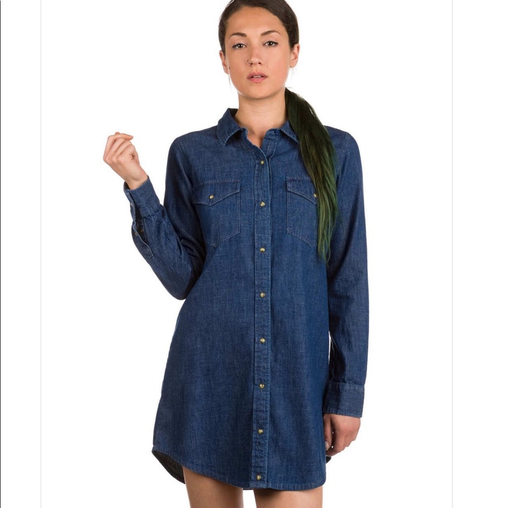 Volcom |  Long Sleeve Denim Dress